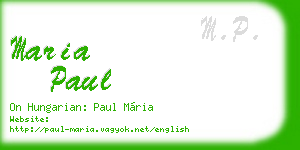 maria paul business card