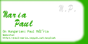 maria paul business card